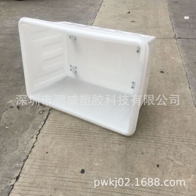 供应广州桂林600L大水箱 新料带轮周转箱 大号加强筋白色胶箱水箱