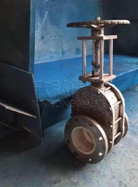 Z44TC手动陶瓷双闸板出料阀 焊接 高压 现货 不锈钢 欣弘阀门