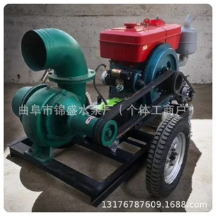 柴油机电机养殖河水排污泵高山送水喷灌泵4寸压井离心泵