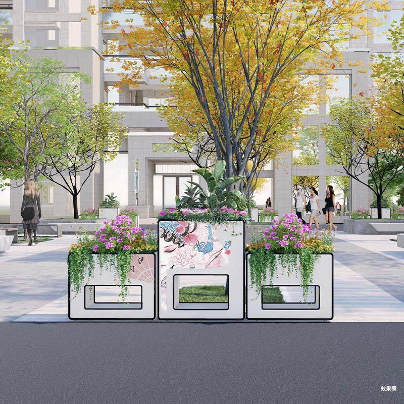 户外市政花箱金属业组386合镀锌商钢一路体组合体城市道外摆花箱,商业/办公家具,花坛/花箱,淘宝优惠券,粉丝福利购,淘宝优惠卷