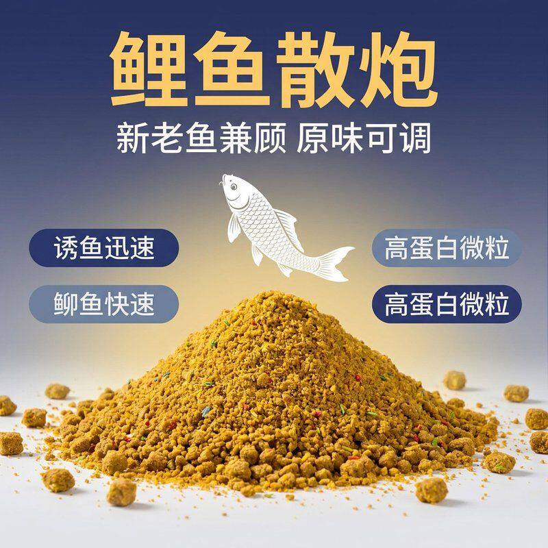 龙卷青风鲤鱼散炮钓鱼黑坑大混养综合台钓野钓湖库溪流饵料鱼饵