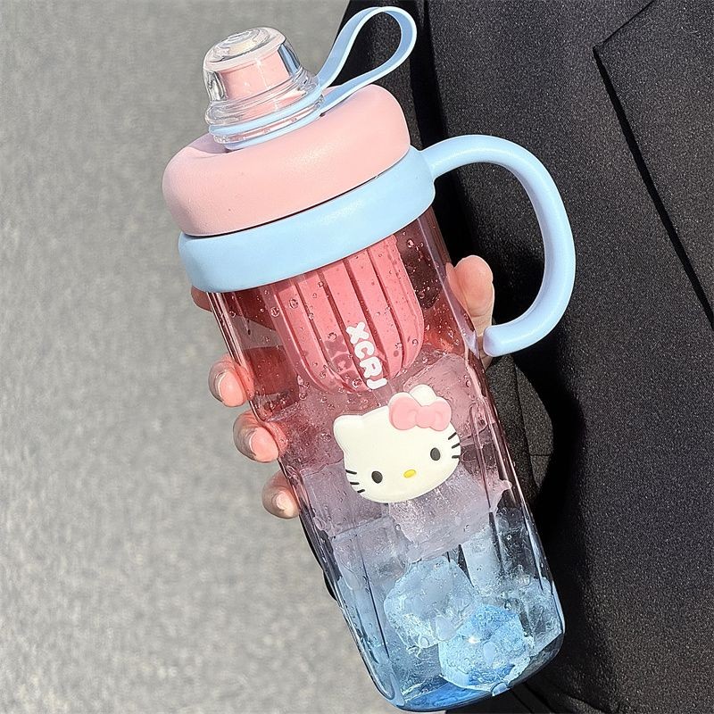 小茶日记水杯夏季大容量高颜值女塑料杯新款上班族冰霸杯吸管杯子图片