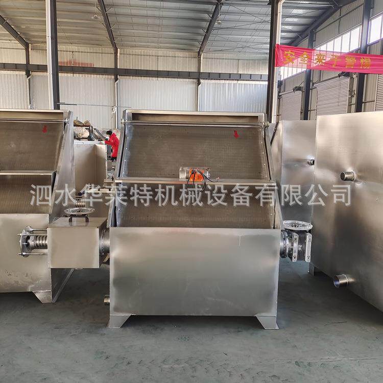 斜筛鸭粪干湿分离机不锈钢豆渣酒糟药渣脱水机水泡粪便固液分离机