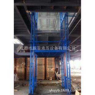 液压导轨链条式提升平台，固定式升降货梯，电动双开门轿厢升降机