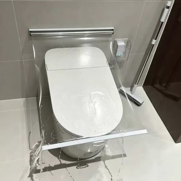 智能马桶防水罩免打孔可收缩淋浴