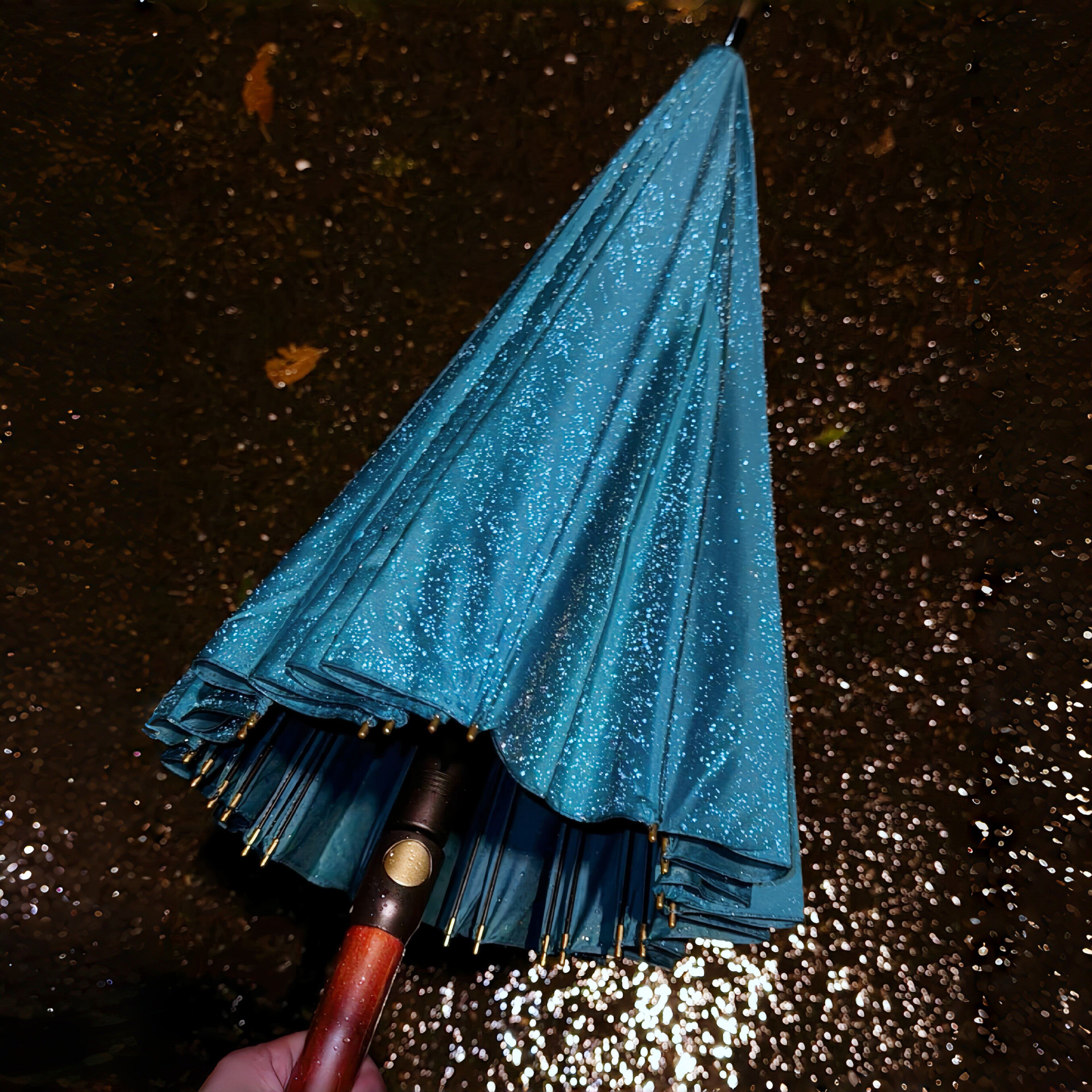 复古雨伞高端实木长柄伞晴雨两用24骨手动弯钩双人防晒防紫外