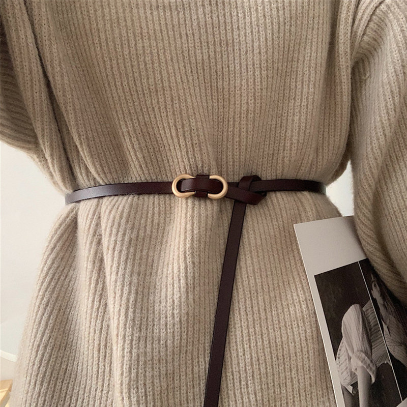 高端配裙子的腰带女士西装细皮带配毛衣连衣裙子百搭打结装饰腰链,服饰配件/皮带/帽子/围巾,腰带/皮带/腰链,淘宝优惠券,粉丝福利购,淘宝优惠卷