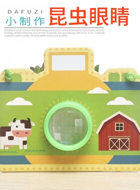 科学实验多菱镜复眼 学生科技小制作材料儿童diy自制发明昆虫SE62