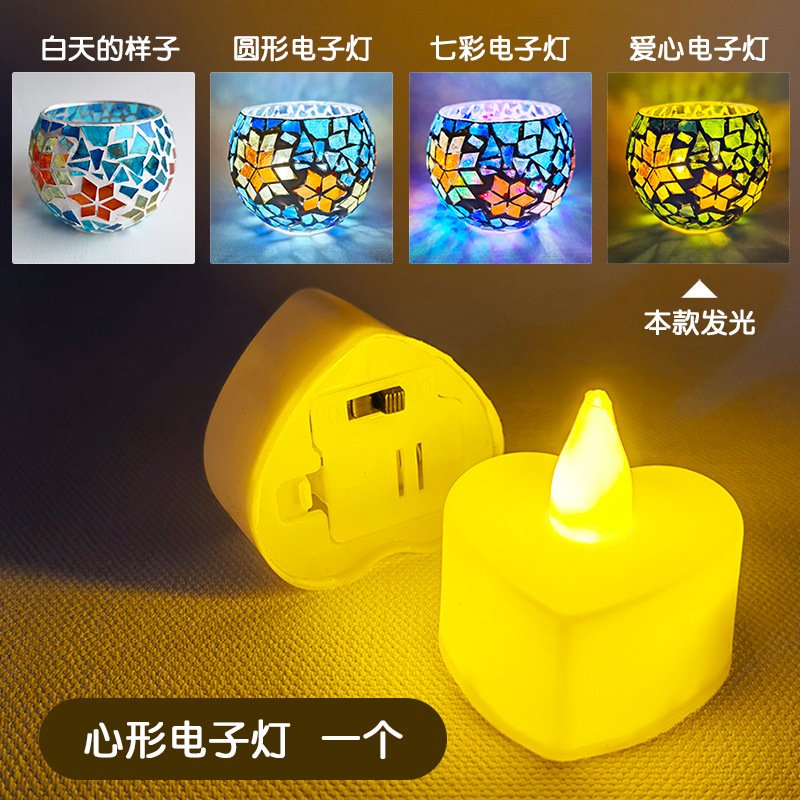 烛台电子蜡烛烛光晚餐diy台灯摆件LED电子灯家居节日布置派对ac38
