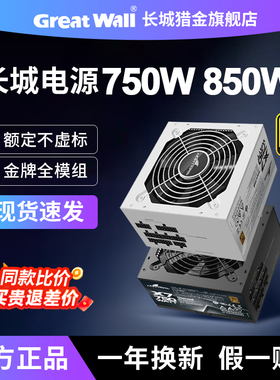长城电源750W金牌全模组850W猎金X7/G7/P7机箱主机ATX3.1电脑电源