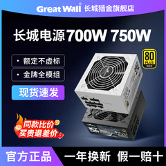 长城电源750W金牌全模组700W猎金X7/G7/P7机箱主机ATX3.1电脑电源