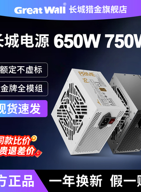 长城650W电源750W金牌全模组P6/P7/H6/H7 ATX3.1台式机电脑电源
