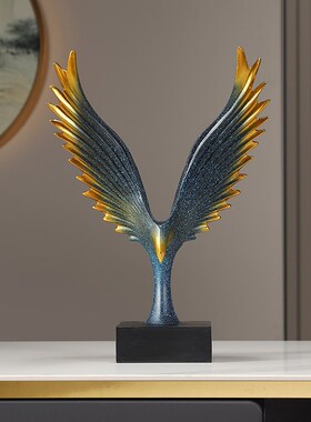 客厅玄关书房书柜电视柜大鹏展翅摆件装饰品办公室桌面高档工艺品