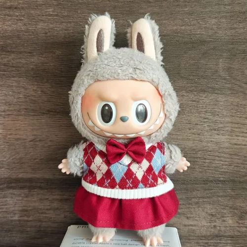 仅衣服】17cm挂件盲盒拉布布一代/二代衣服Labubu娃衣钥匙扣着替