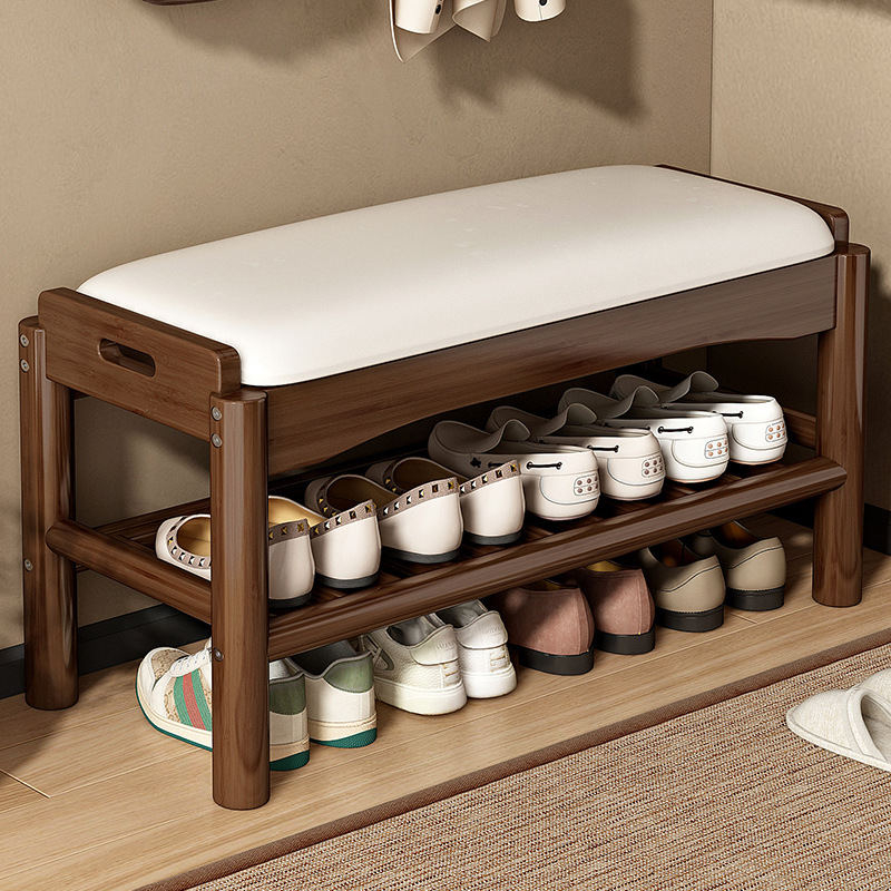 换鞋凳家用门口可坐入户鞋架坐凳一体客厅收纳储物穿鞋凳实木鞋柜