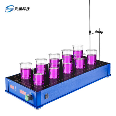 多点式加热型磁力搅拌器HMS-10H纳米微晶陶瓷加热面板厂家直销