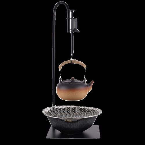 中式围炉煮茶台式器具p全套挂钩黑晶炉提梁壶煮茶壶陶壶炭炉烧水
