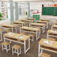 中小学生课桌椅套装 辅导班学生z书桌双人美术桌学校桌培训桌子厂a