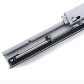 三节隐藏式 阻尼滑轨全拉出托底缓冲导轨橱柜内藏自V吸抽屉轨道8寸