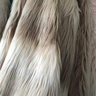 渐变水洗毛长毛绒j布料演出服面料兽装毛布柜台装饰垫布拍摄背景