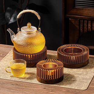 蜡烛煮茶炉底座温茶器底座蜡烛台加热煮茶炉个性暖茶器茶托配件简