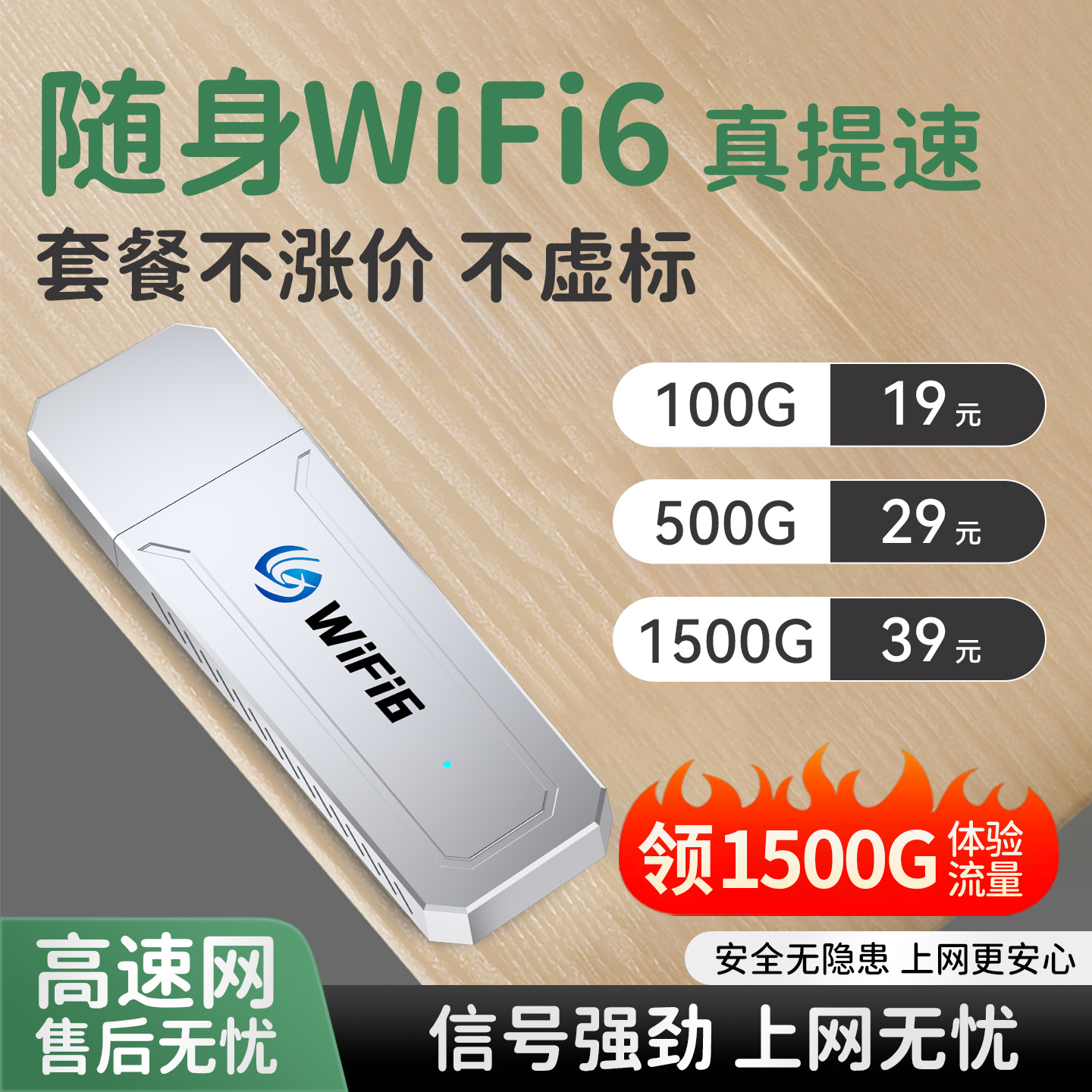 【2025新款】不限速随身wifi6