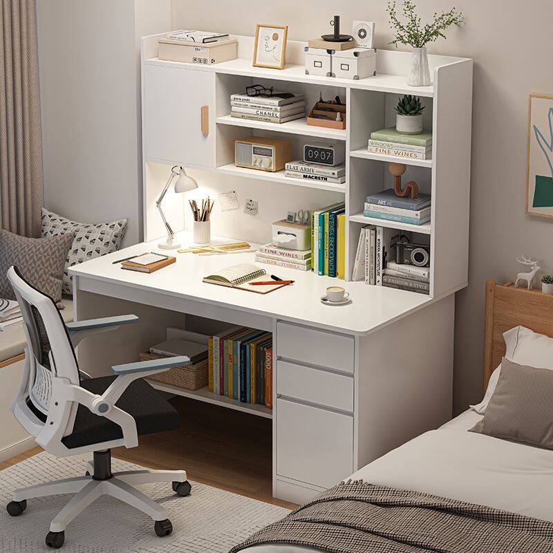 2026电脑桌子椅子一套书桌书柜一体写字桌学生家用现代简约台式小