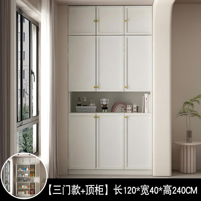 法式实木阳台防晒收纳柜