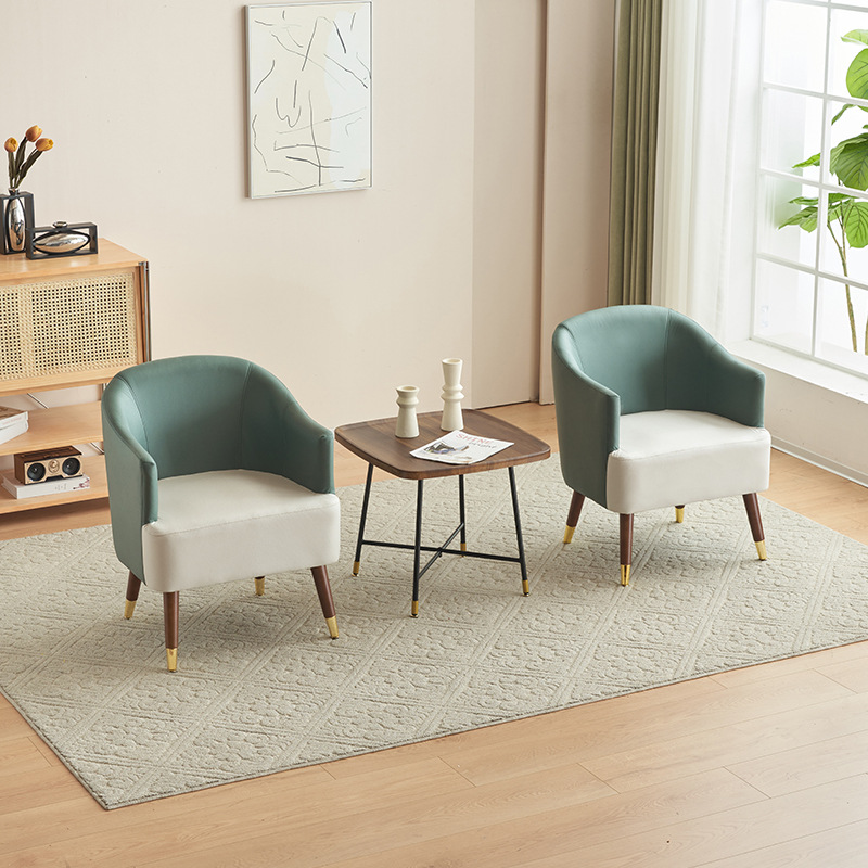 北欧简约单人沙发椅 家用阳台客厅休闲桌椅组合2025小户型单人椅