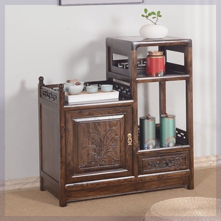 2026茶桌柜边柜客厅茶水柜新中式茶水台实木餐边柜储物柜餐边茶水