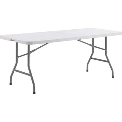 加厚桌面5cm183cm长方形对折桌加强型户外折叠桌高承重塑料桌