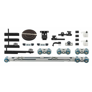 极窄两联动移门滑轮 缓冲联动滑轮  开放式洗手间移门 窄边框轨道