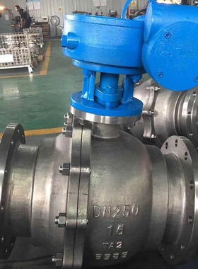 Q347F-16TA固定式法兰钛球阀 涡轮固定式球阀 钛合金涡轮球阀 TA2