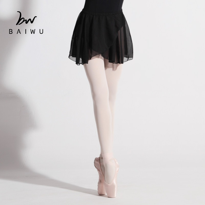柏屋舞苑 成人女芭蕾舞蹈训练体服 外搭雪纺短纱裙 松紧纱裙多色