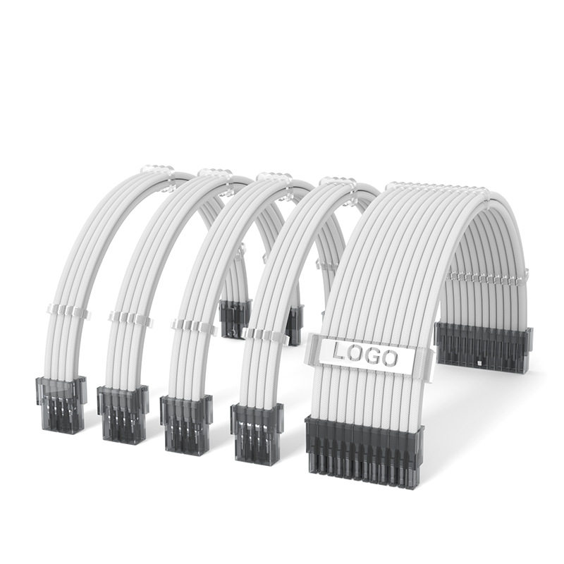 尼龙编织延长线 弧形装机线材主板 显卡CPU线