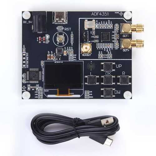 ADF4351板载STM32单片机锁相环模块 35M-4.4G射频信号源 扫频仪