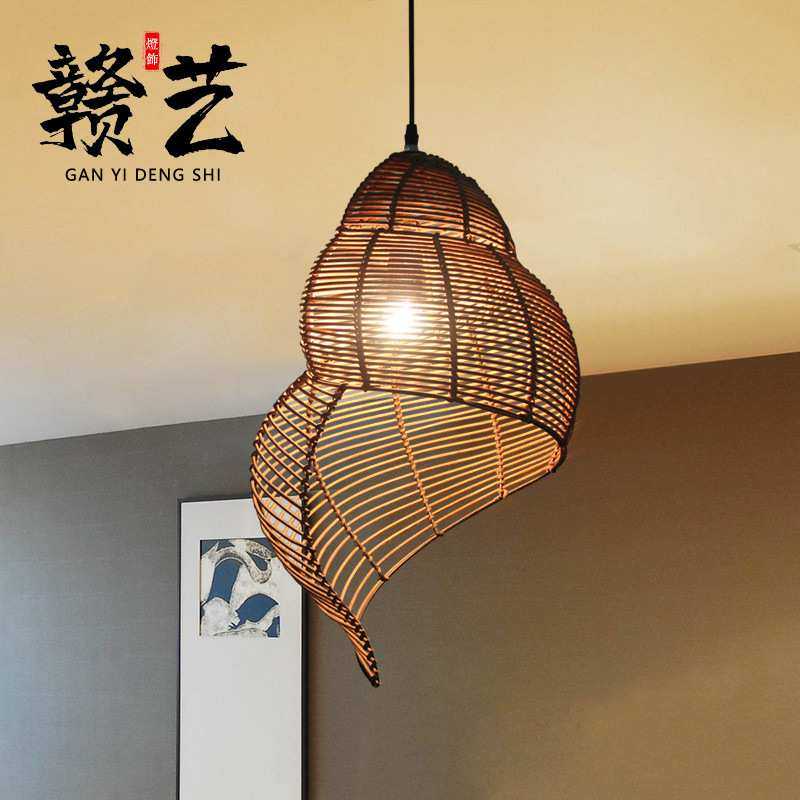 东南亚藤艺田螺吊灯田园风格阳台庭院灯具农家乐饭店创意复古灯饰,3C数码配件,摄像机配件,淘宝优惠券,粉丝福利购,淘宝优惠卷