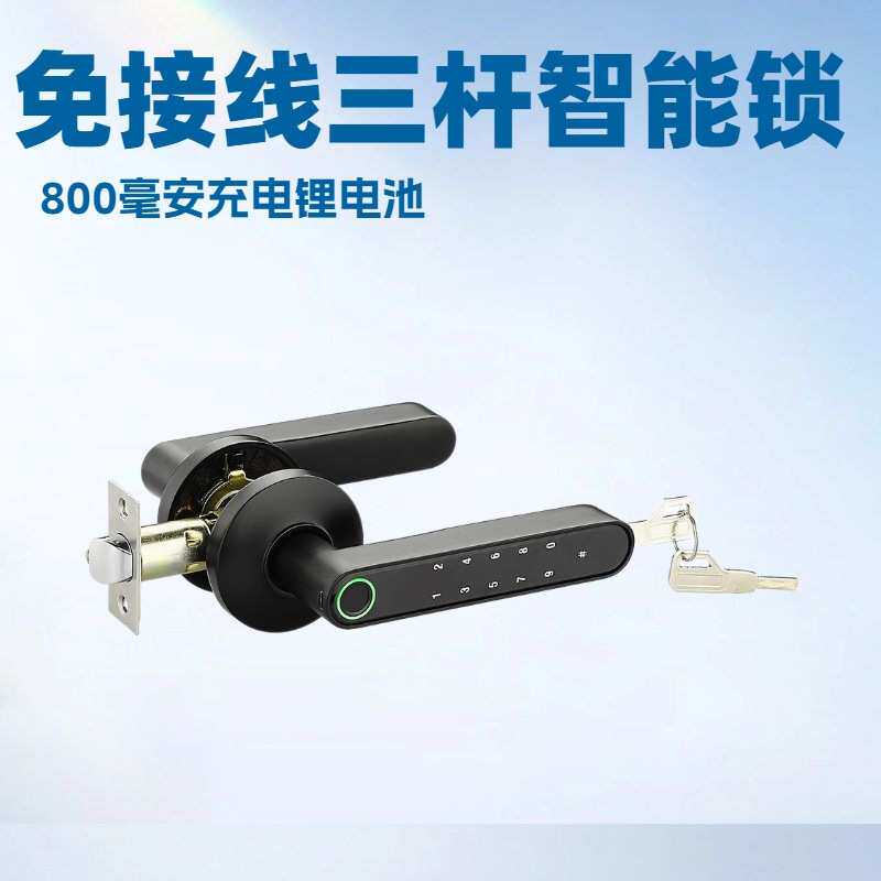 房门室内指纹锁卧室门指纹锁双面指纹球形指纹锁智能门锁静音