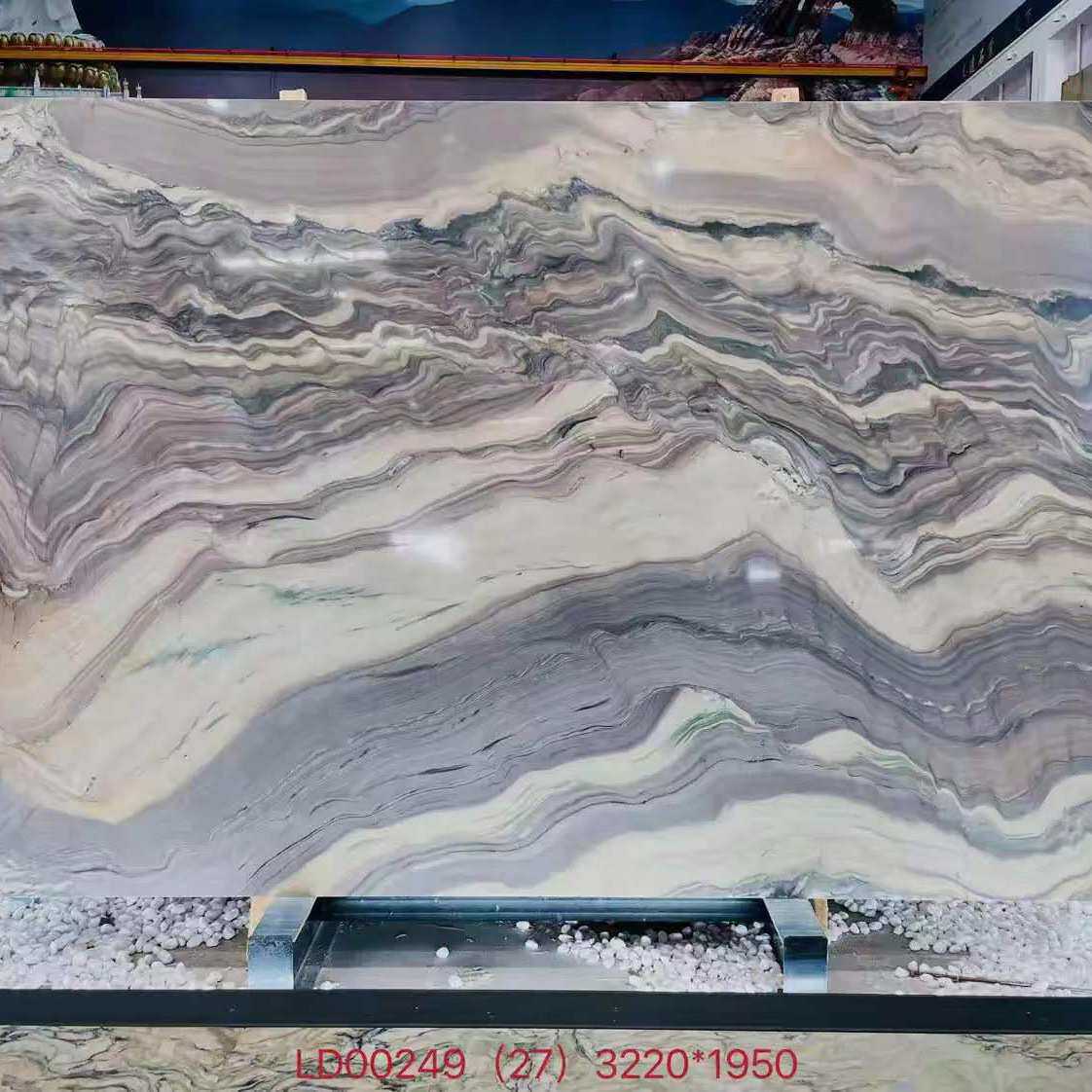 丝绸之路奢石石材定制加工厨房台面大理石背景天然石板画
