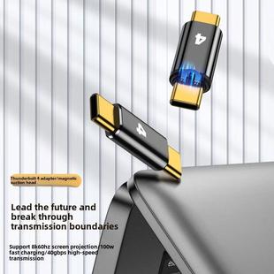 雷电4数据线TypeC公对公转接头USB4高速传输充电100W转接头双公头