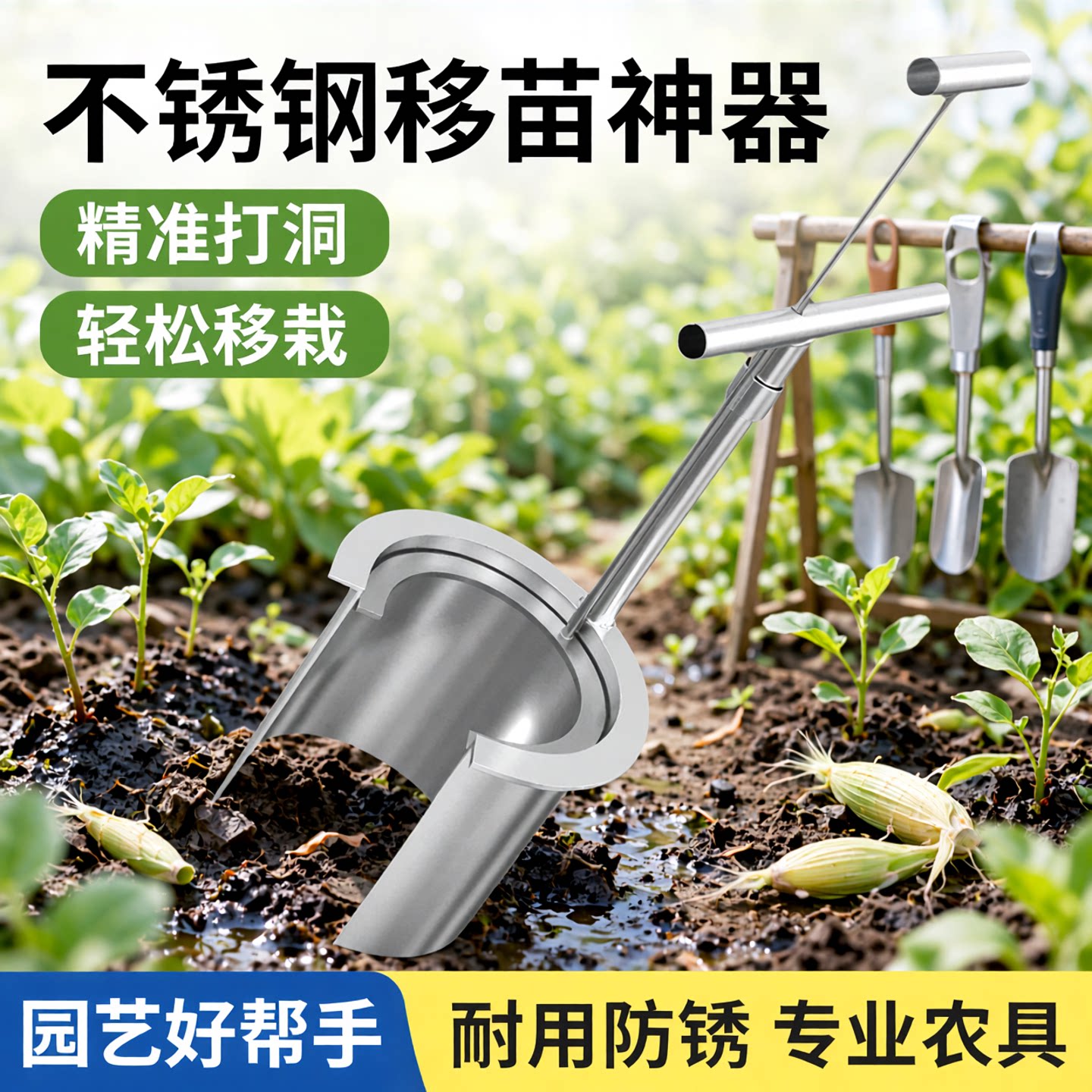 不锈钢移栽打洞器玉米柑橘										