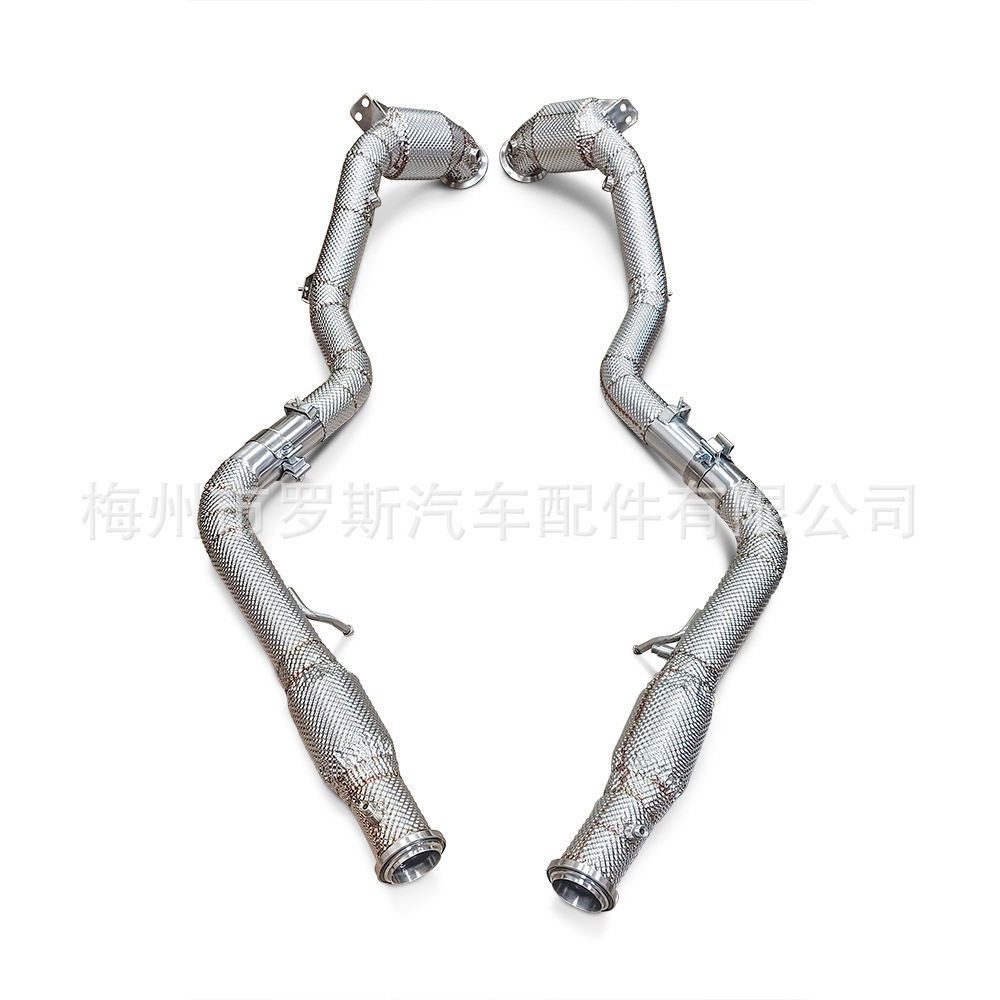 适用于奔驰G63AMG2020-2023排气下水管大流量拦截排气管前管