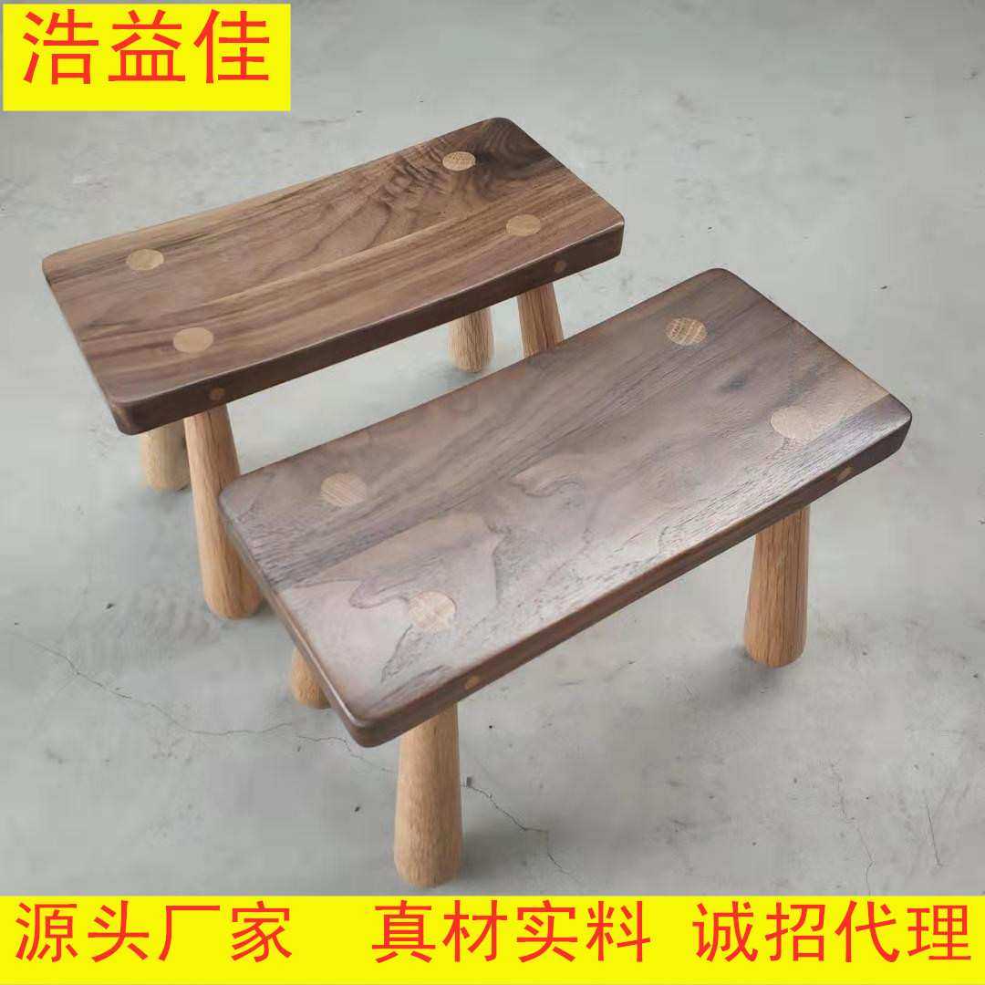 北欧实木小方凳 胡桃色家用黑胡桃木小板凳矮凳子 简约轻奢儿童凳,机械设备,其他机械设备,淘宝优惠券,粉丝福利购,淘宝优惠卷