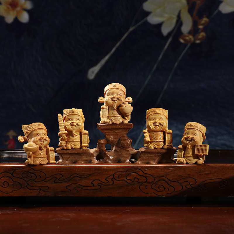黄杨木雕手把件男新中式木质家居工艺品财神像汽车摆件五路财神,机械设备,其他机械设备,淘宝优惠券,粉丝福利购,淘宝优惠卷