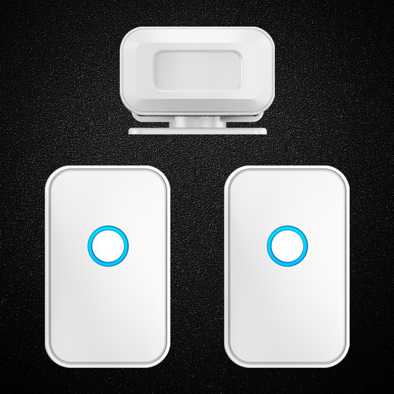 门口欢迎光临感应器店铺进门语音提示迎宾感应超市分体门铃一拖二