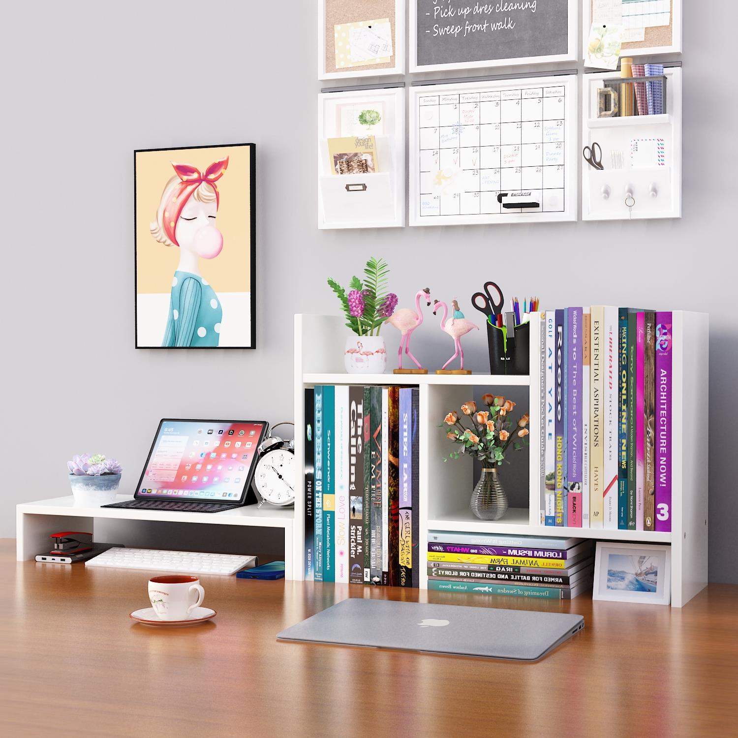 书架书桌面多层简易置物架简约组合整理架桌上儿童学生用宿舍书柜