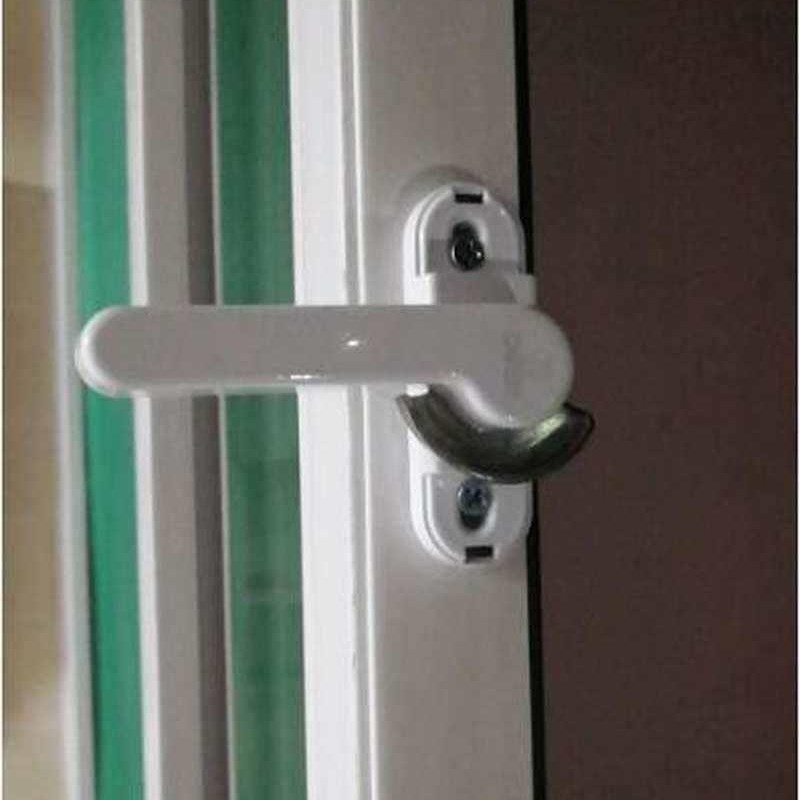 50mm孔距 加厚铝合金塑钢门窗月牙锁 推拉窗锁扣 窗户锁 门窗搭扣