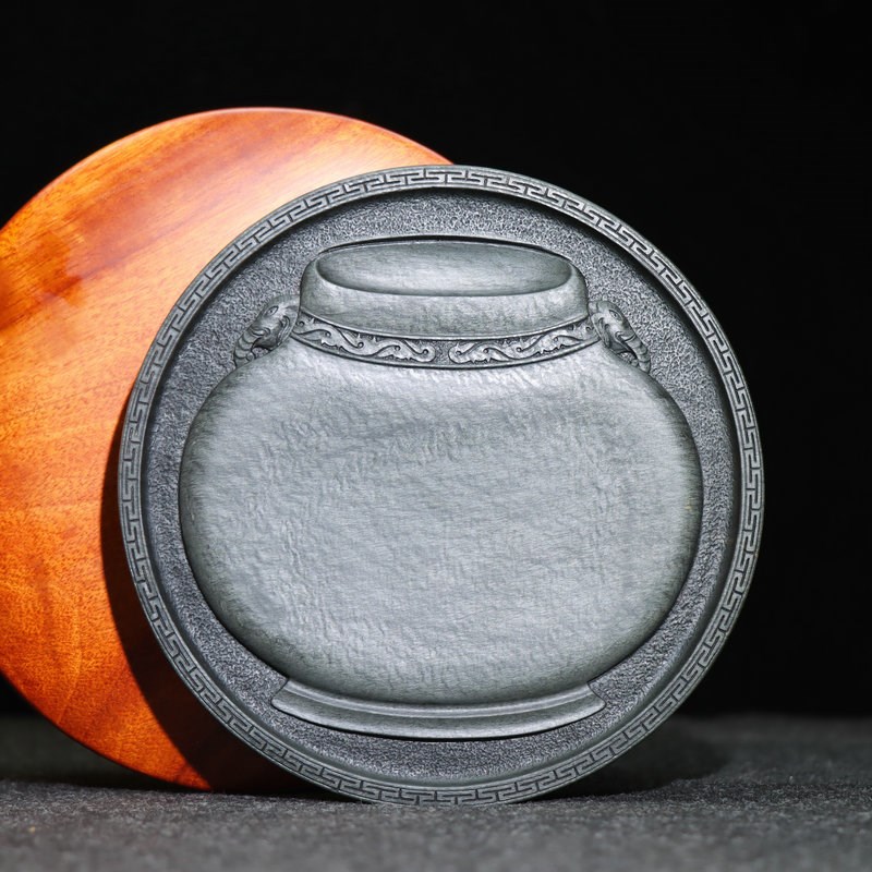 龙鳞纹老坑歙砚发墨如油稀有石源核心产区孤品砚台文房四宝砚台