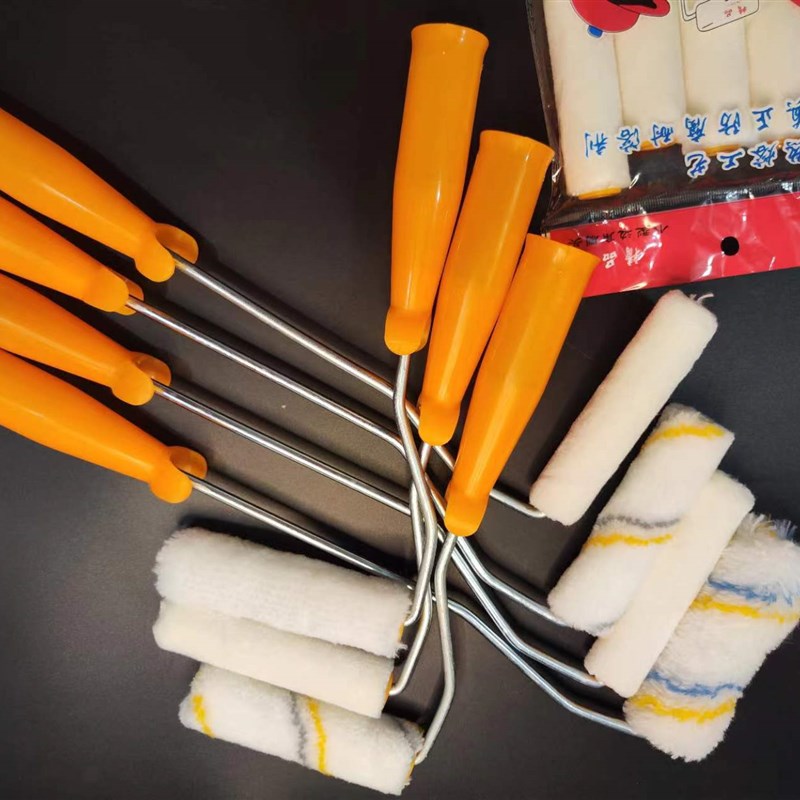 起航滚筒刷耐溶剂4寸油漆乳胶漆船用修边角胶水迷你拇指滚芯花纹