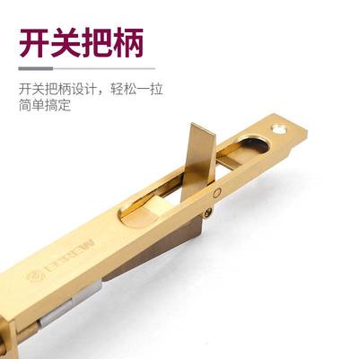 纯铜插销大门木门窗户插销暗装门栓门扣天地锁搭扣卫生间安全门栓